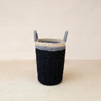 Black Woven Basket Vase - Weave Basket | LIKHÂ by LIKHÂ