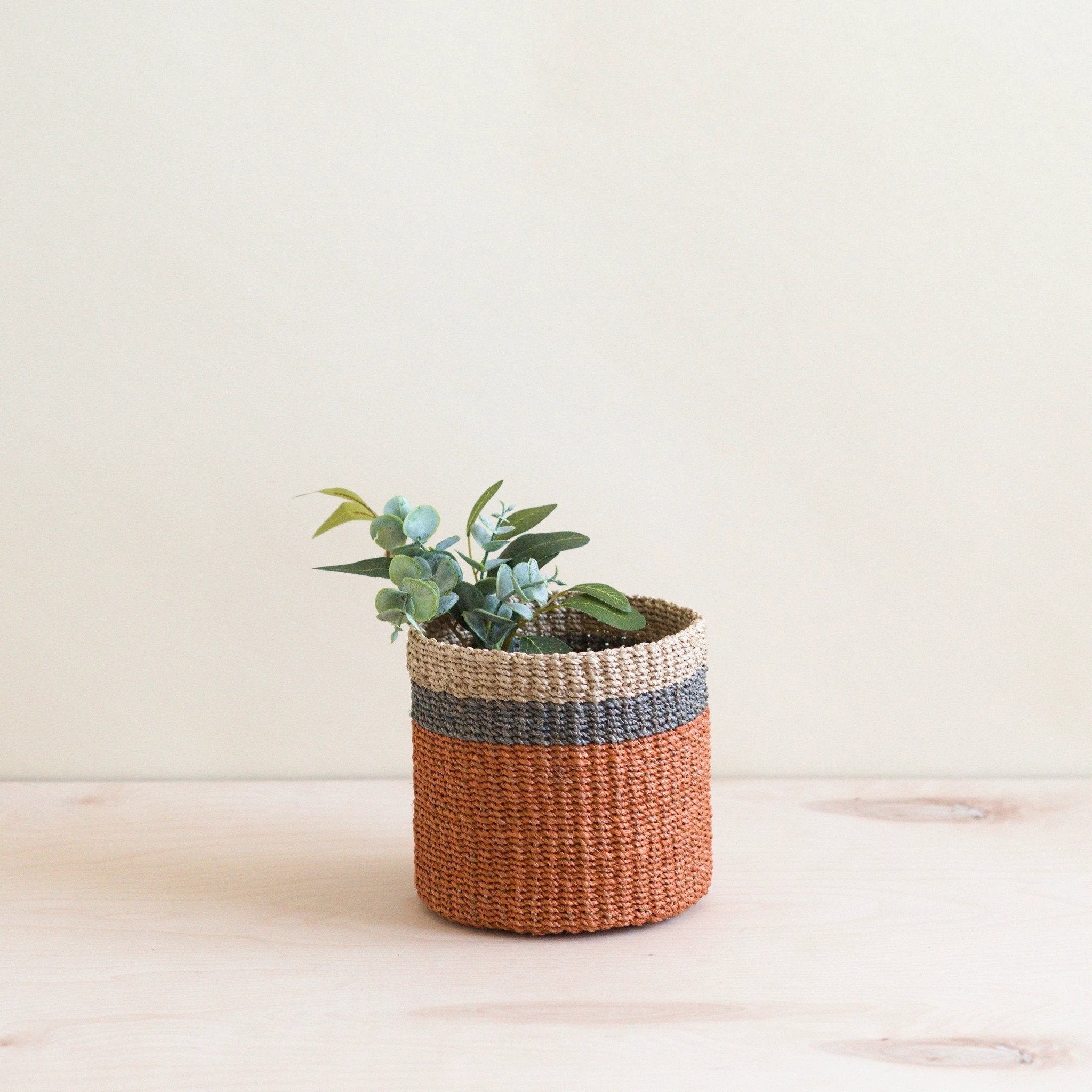 Coral Tabletop Mini Basket - Handwoven Baskets | LIKHÂ by LIKHÂ
