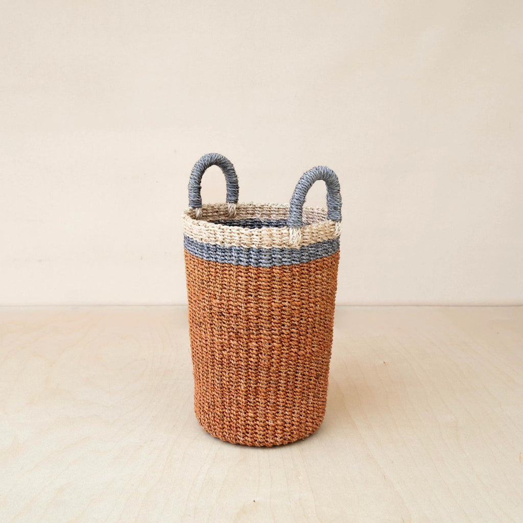 Coral Wicker Basket Vase - Decorative Basket | LIKHÂ by LIKHÂ