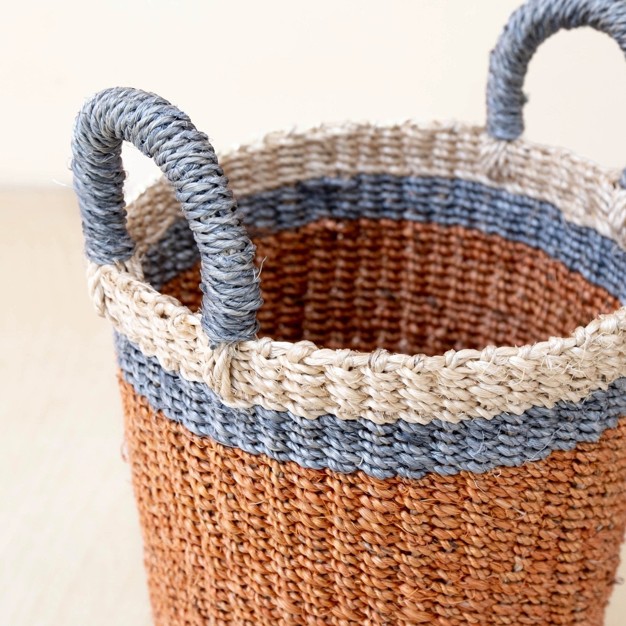 Coral Wicker Basket Vase - Decorative Basket | LIKHÂ by LIKHÂ