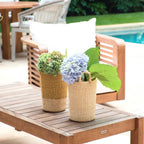 Mustard Tall Woven Basket Vase - Wicker Basket | LIKHÂ by LIKHÂ