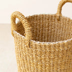 Mustard Tall Woven Basket Vase - Wicker Basket | LIKHÂ by LIKHÂ