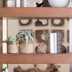 Natural + Brown Tabletop Bins Set of 2 - Wicker Baskets | LIKHÂ by LIKHÂ