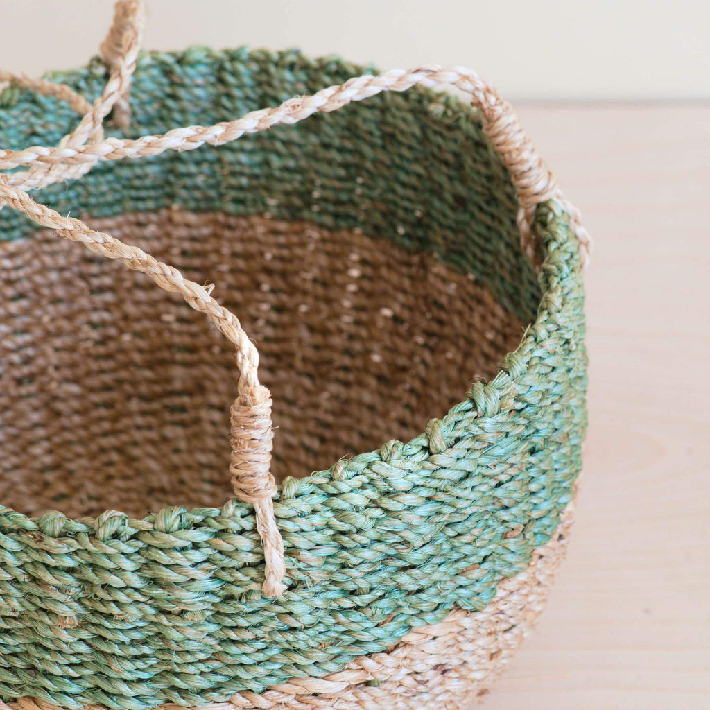 Natural + Sage Hanging Planter - Hanging Bin | LIKHÂ