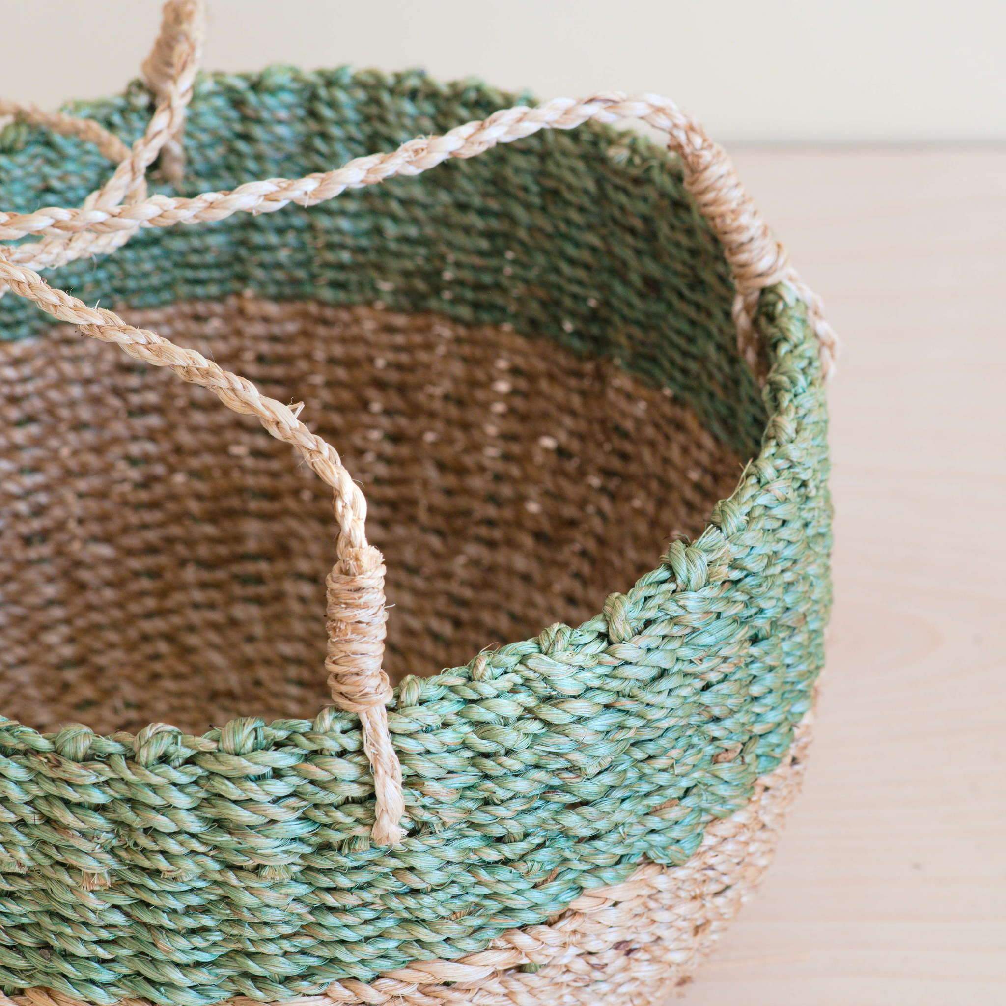 Natural + Sage Hanging Planter - Hanging Bin | LIKHÂ
