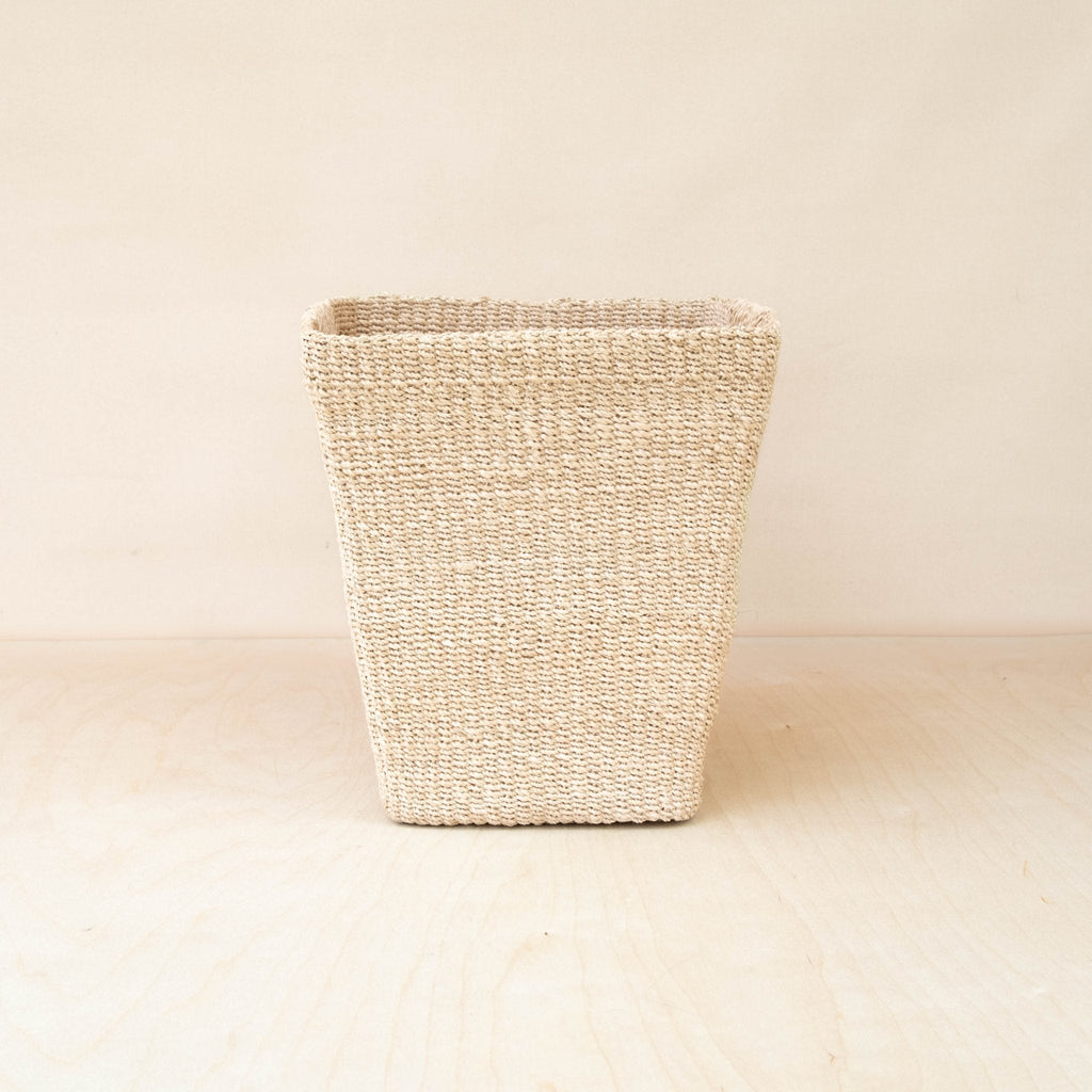 Natural Tapered Square Basket - Floor Basket | LIKHÂ by LIKHÂ