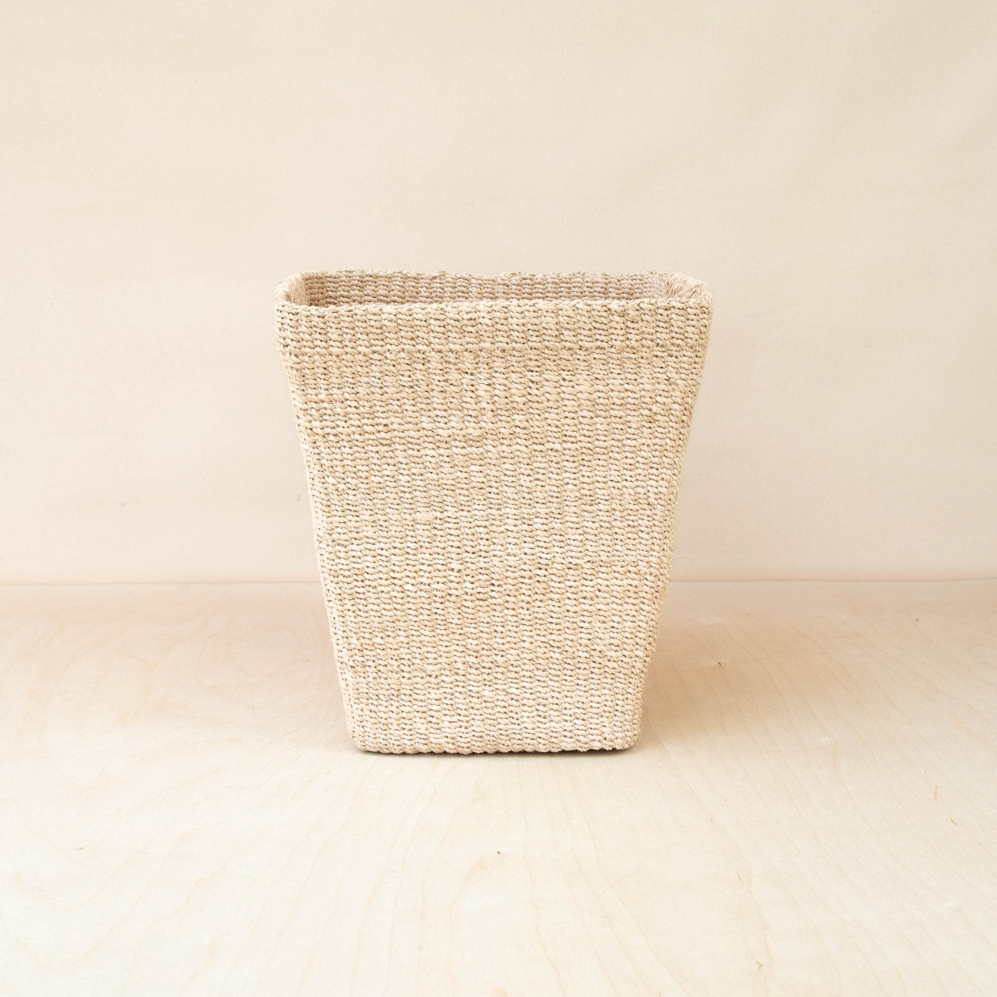 Natural Tapered Square Basket - Floor Basket | LIKHÂ by LIKHÂ