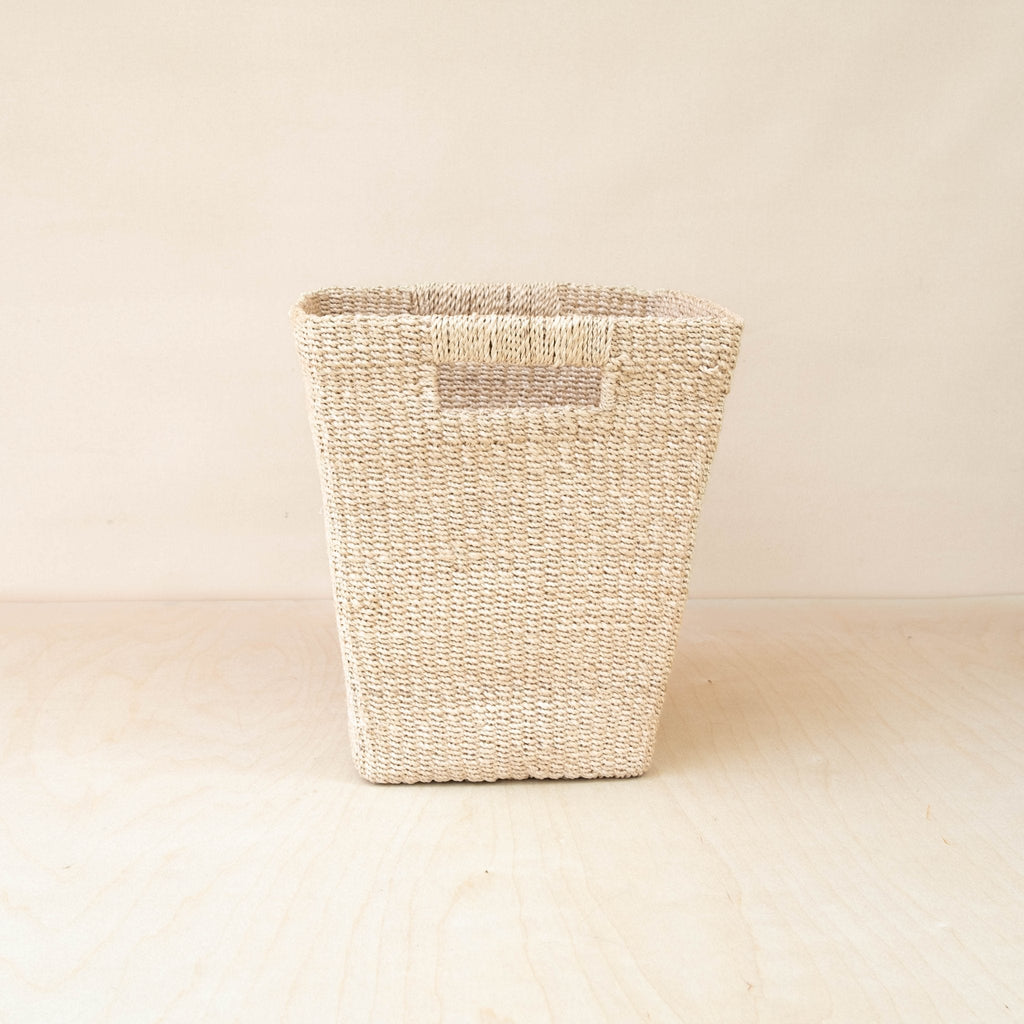 Natural Tapered Square Basket - Floor Basket | LIKHÂ by LIKHÂ
