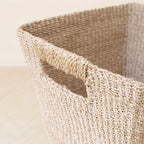 Natural Tapered Square Basket - Floor Basket | LIKHÂ by LIKHÂ