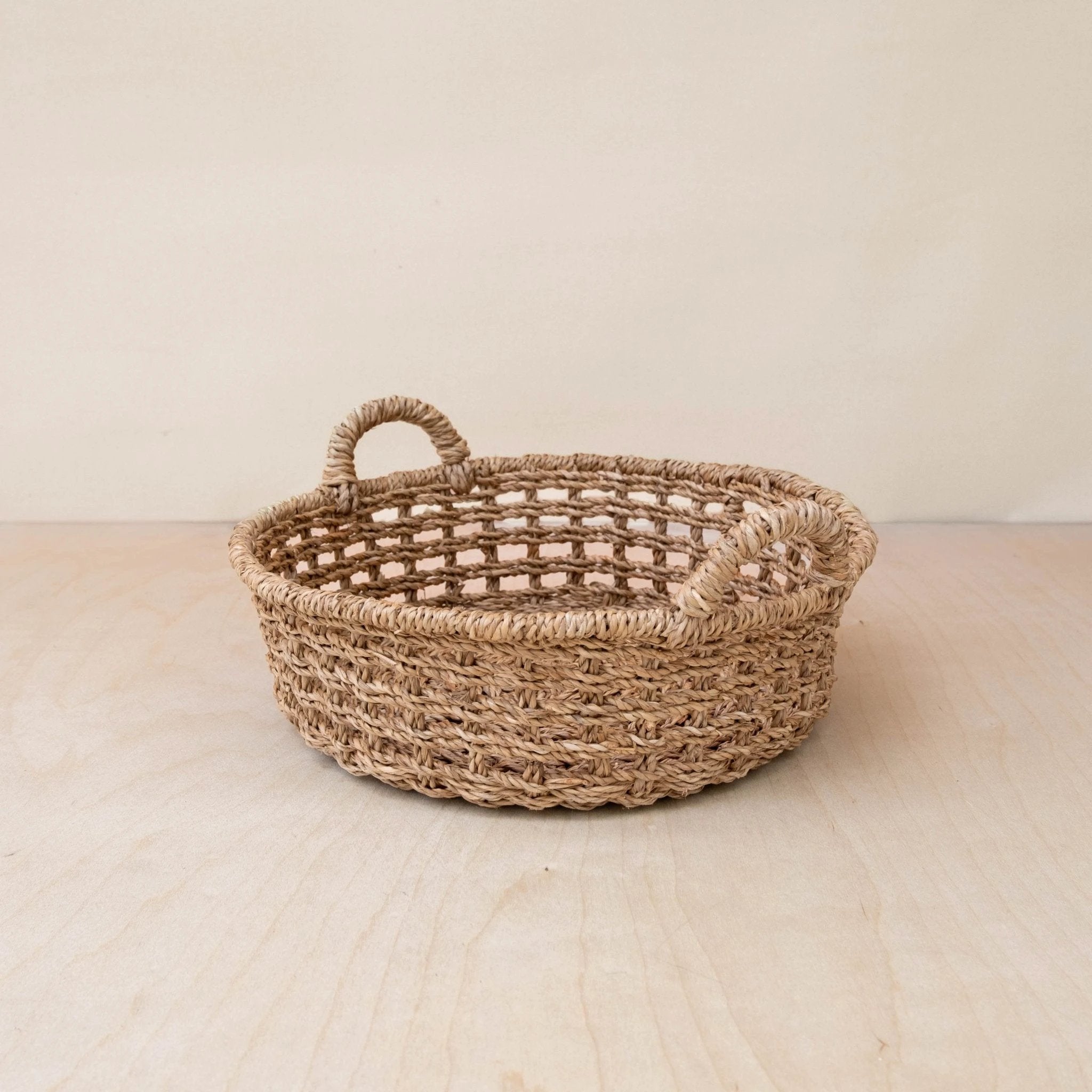 Round Open Weave Basket - Wicker Basket | LIKHÂ by LIKHÂ