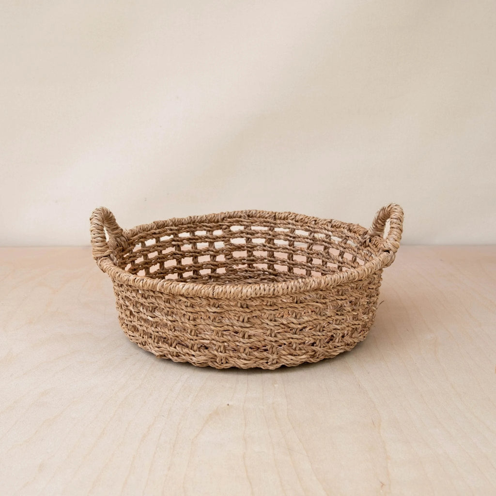 Round Open Weave Basket - Wicker Basket | LIKHÂ by LIKHÂ