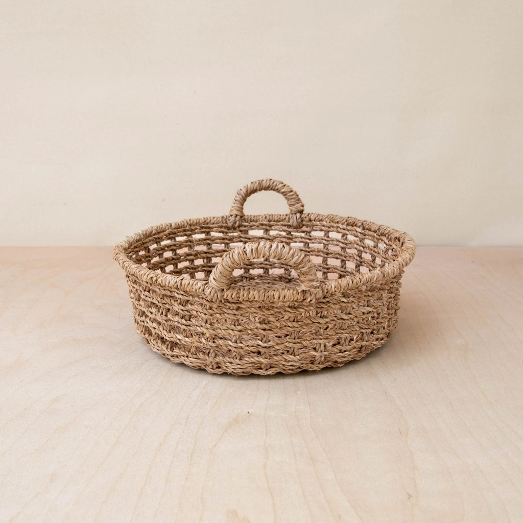 Round Open Weave Basket - Wicker Basket | LIKHÂ by LIKHÂ