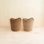 Small Tan Scallop Basket - Modern Basket | LIKHÂ by LIKHÂ