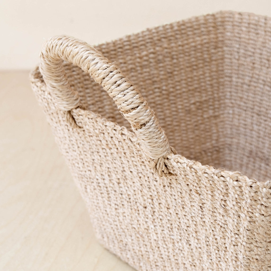Tapered Square Tabletop Basket - Abaca Basket | LIKHÂ by LIKHÂ