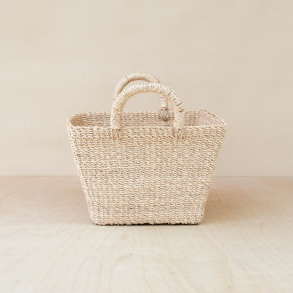 Tapered Square Tabletop Basket - Abaca Basket | LIKHÂ by LIKHÂ