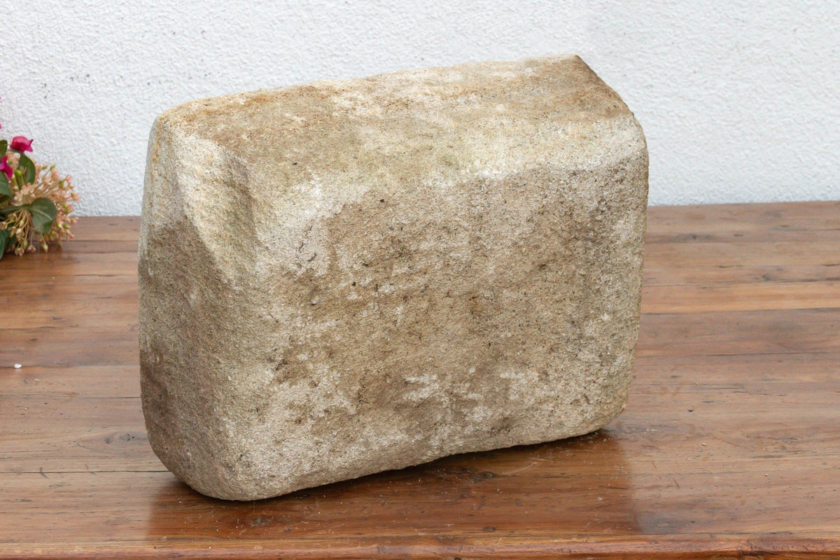 Bastide Basin, French Hand-Carved Stone Planter Planter La Vie Bien Bastide Basin, French Hand-Carved Stone Planter