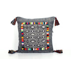 Batik Printed Embroidery Fabric Geometric Cushion - Thailand Decor La Vie Bien Batik Printed Embroidery Fabric Geometric Cushion - Thailand