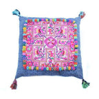 Batik Printed Embroidery Fabric Geometric Cushion - Thailand Decor La Vie Bien Batik Printed Embroidery Fabric Geometric Cushion - Thailand