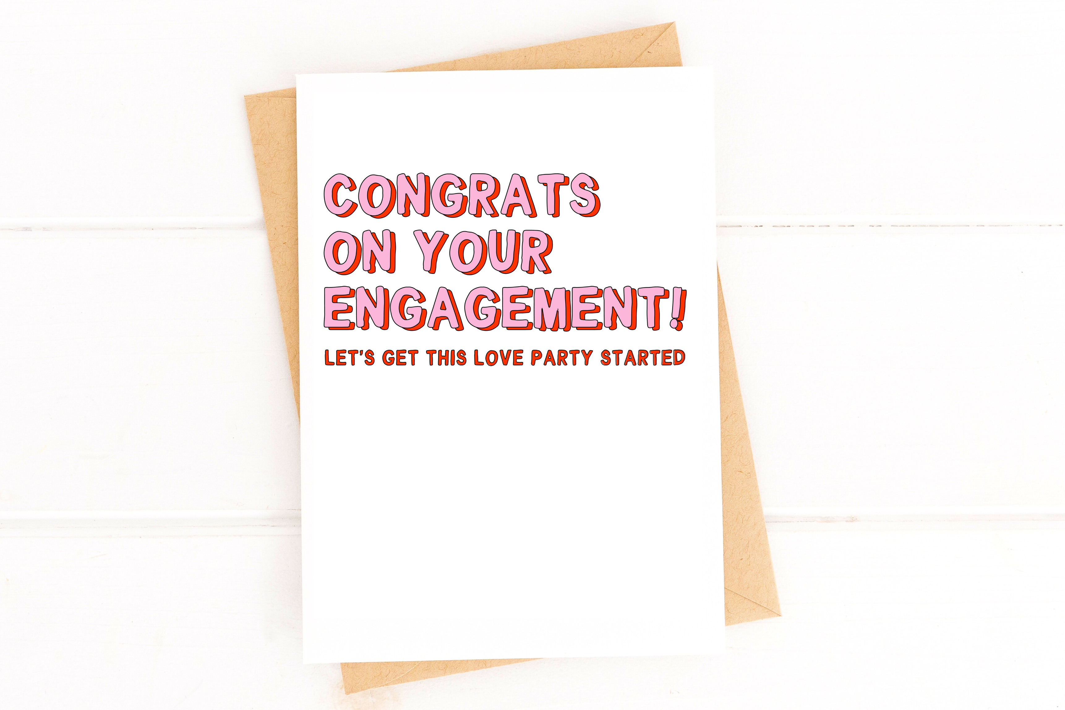 Congrats On Your Engagement Inclusive Wedding Card