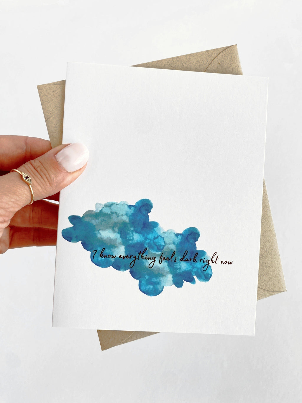 I Know Everything Feels Dark Right Now Encouragement Card Bereavement Card for L