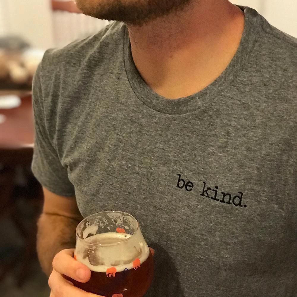 Be Kind Embroidered Classic Tee by Kind Cotton