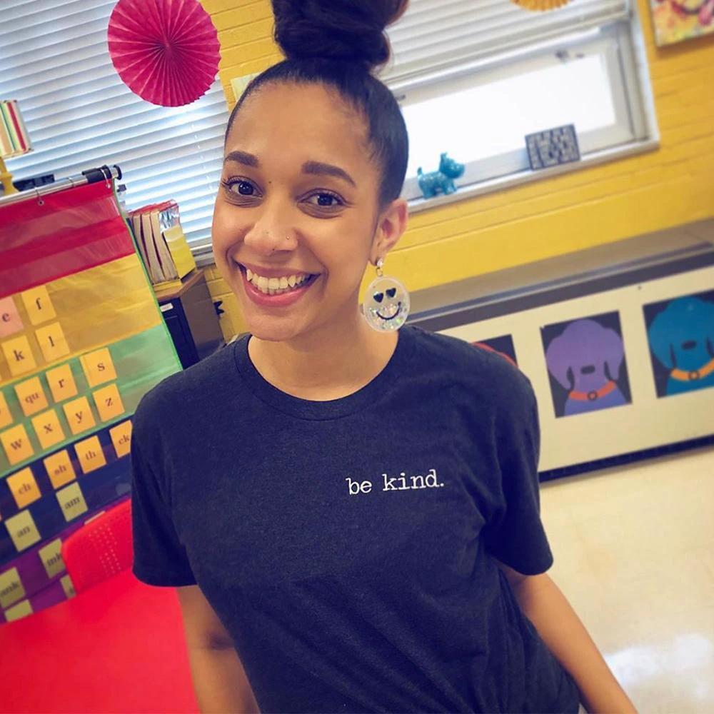 Be Kind Embroidered Classic Tee by Kind Cotton