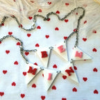 BE MINE Acrylic Laser Cut Bunting Necklace Necklaces La Vie Bien BE MINE Acrylic Laser Cut Bunting Necklace