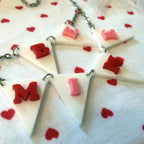 BE MINE Acrylic Laser Cut Bunting Necklace Necklaces La Vie Bien BE MINE Acrylic Laser Cut Bunting Necklace