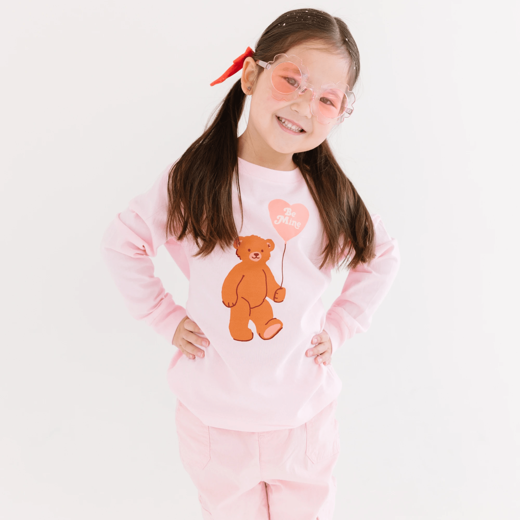 Be Mine Bear toddler or youth tee shirt, Valentine's Day collection by Benny and Ray Apparel