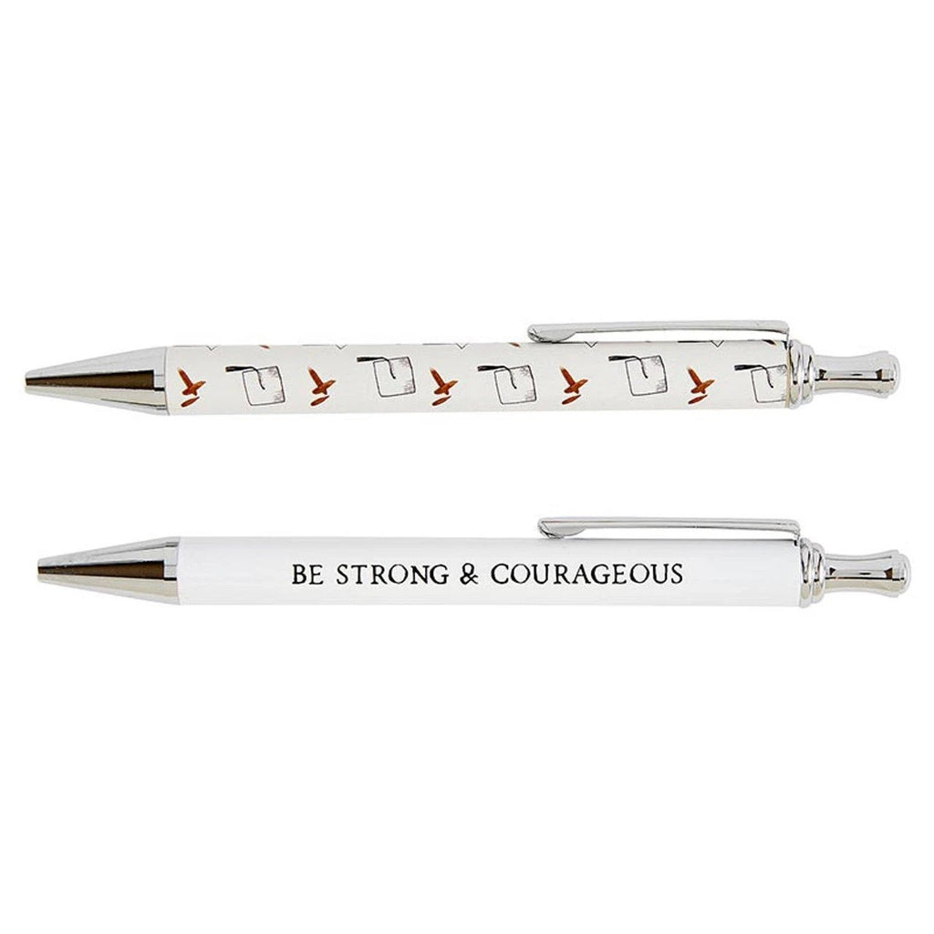 Be Strong And Courageous Pen Set | Set of 2 Giftable Pens in Box | Refillable by The Bullish Store