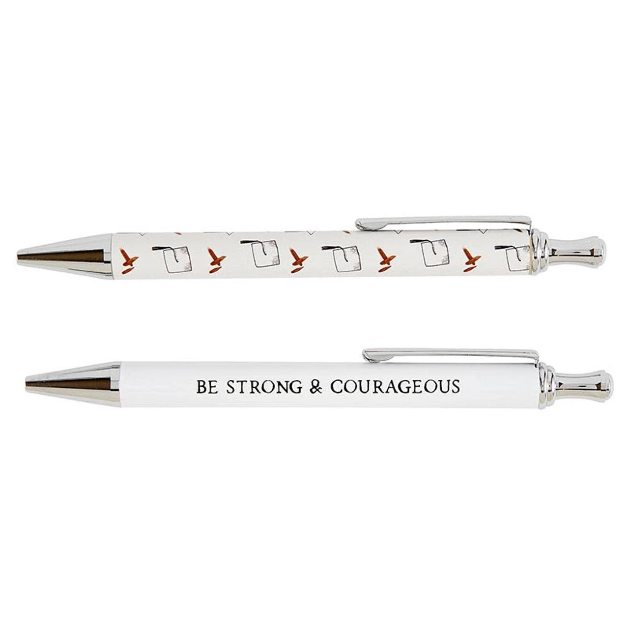 Be Strong And Courageous Pen Set | Set of 2 Giftable Pens in Box | Refillable by The Bullish Store