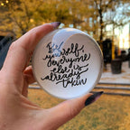 Be Yourself Glass Dome Paperweight | Paper Document Holder | 3" by The Bullish Store
