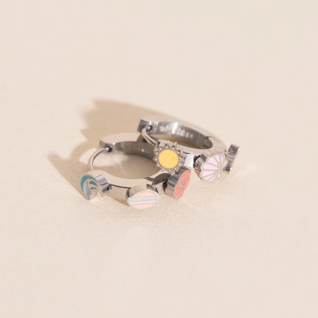 Beach 3D Huggie Hoop Earrings by Oh Clementine