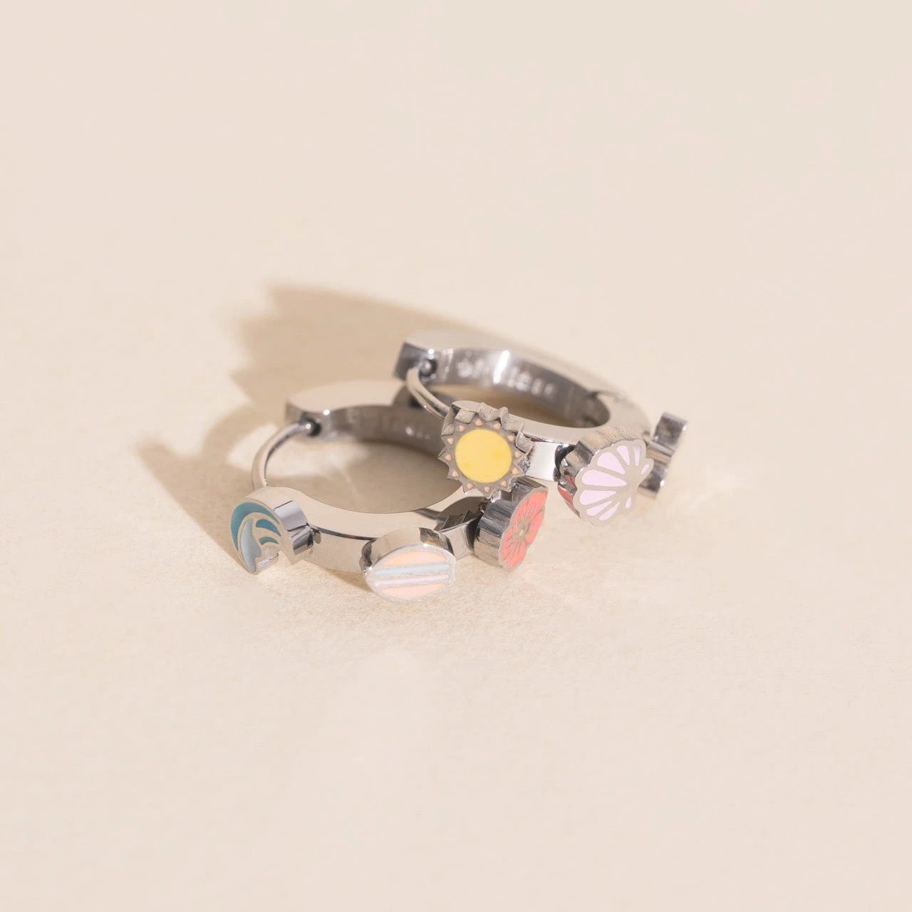 Beach 3D Huggie Hoop Earrings by Oh Clementine