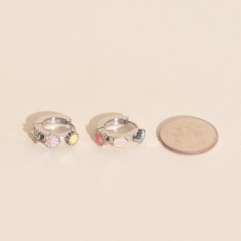 Beach 3D Huggie Hoop Earrings by Oh Clementine