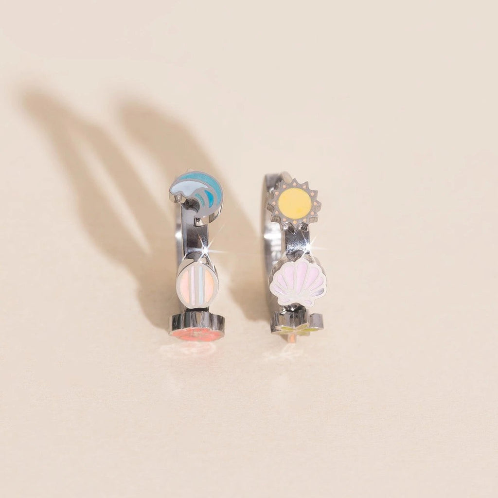 Beach 3D Huggie Hoop Earrings by Oh Clementine