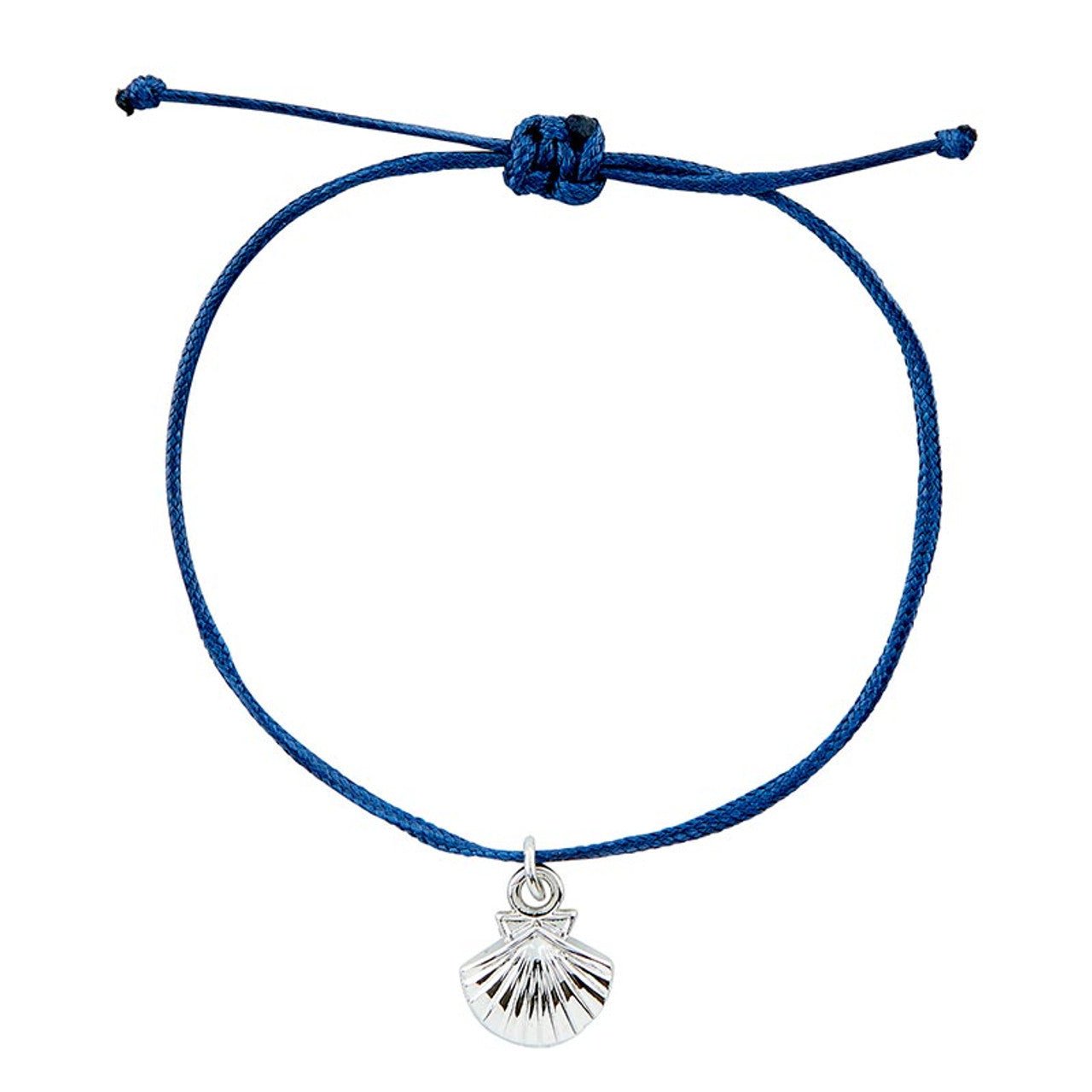 Beach Blue Cord Bracelet | Shell Charm Jewelry Bracelets La Vie Bien Beach Blue Cord Bracelet | Shell Charm Jewelry