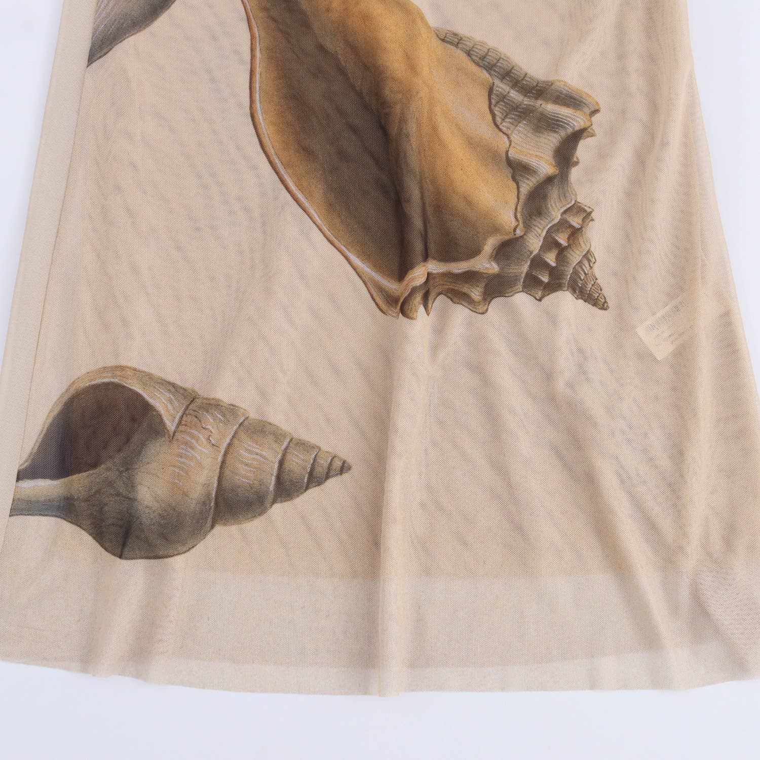 Beach Seashell Print Halterneck Mesh Maxi Dress [Sizes S - L]