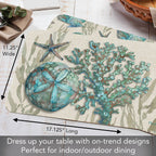 Beach Shells Reversible Rectangular Plastic Placemat Home Decor La Vie Bien Beach Shells Reversible Rectangular Plastic Placemat