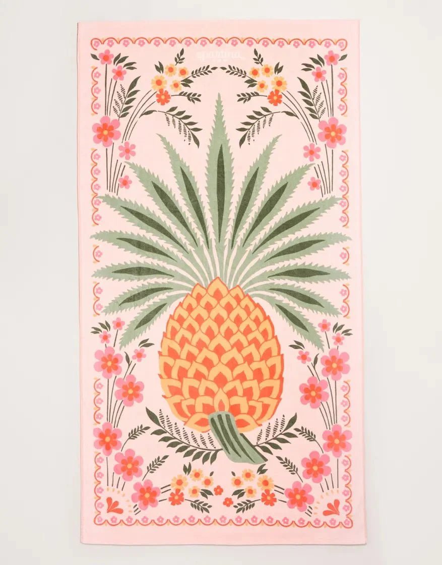 Beach Towel - Alljoy Landing Pineapple Beach Towel La Vie Bien Beach Towel - Alljoy Landing Pineapple