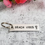 BEACH VIBES Bar Keychain Key Chain La Vie Bien BEACH VIBES Bar Keychain