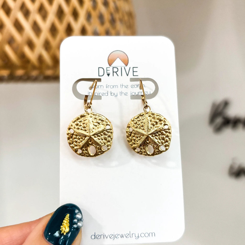 Beachcomers Sand Dollar Earrings by Derive Jewelry