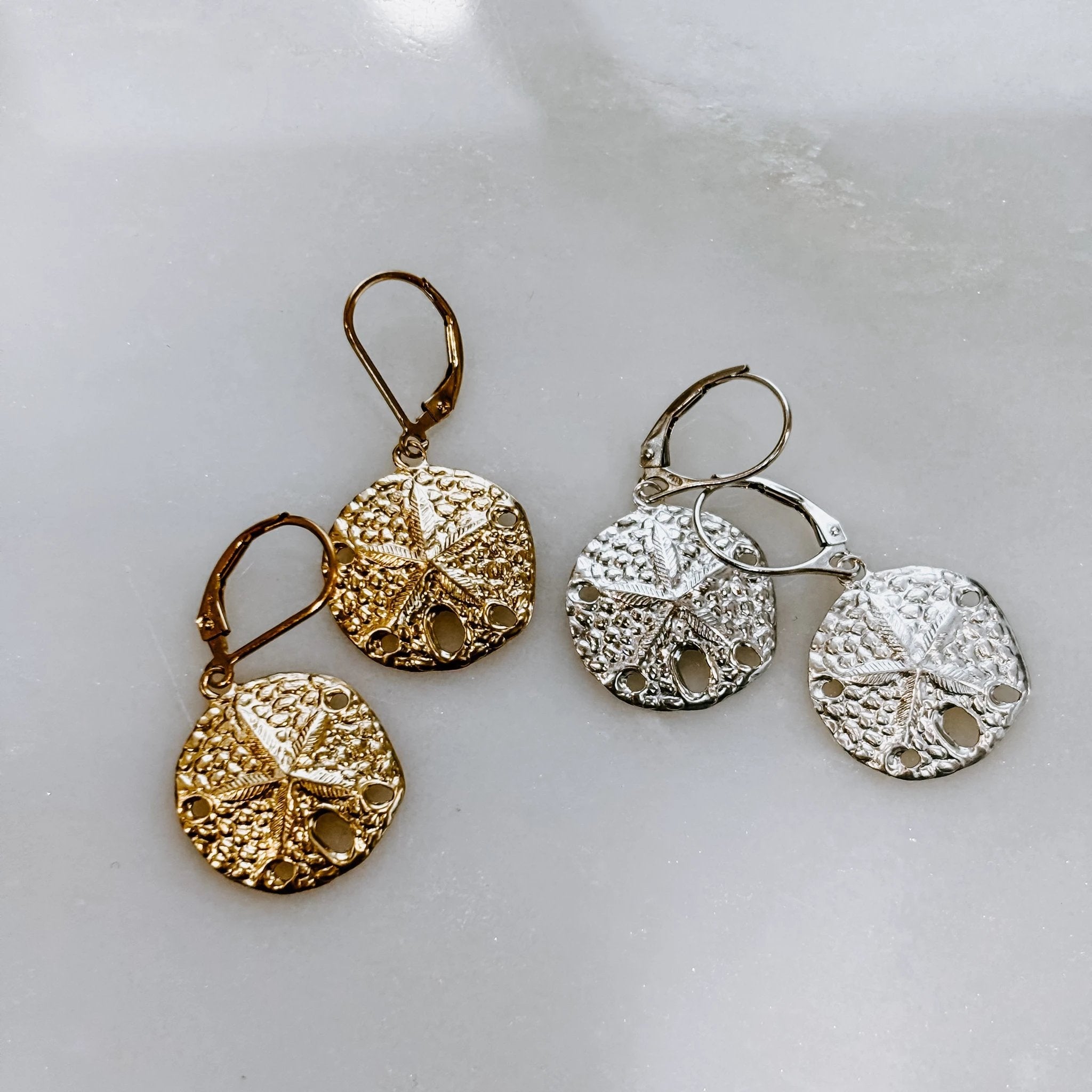 Beachcomers Sand Dollar Earrings by Derive Jewelry