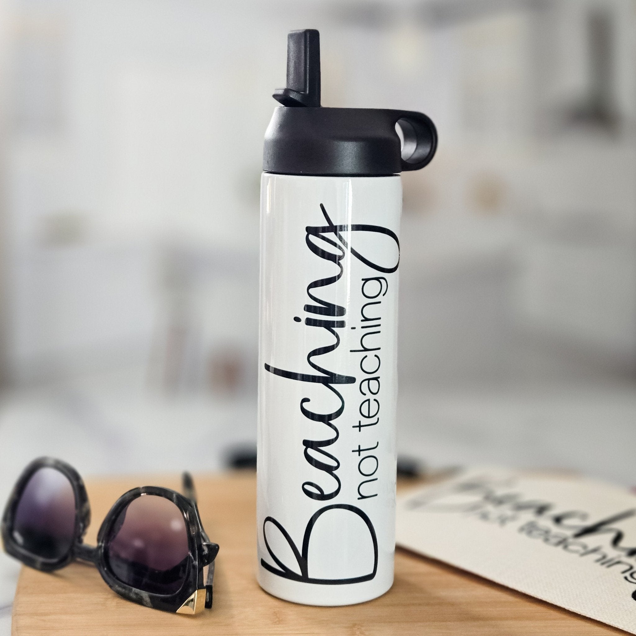 Beaching Not Teaching Water Bottle for Teacher Drinkware La Vie Bien Beaching Not Teaching Water Bottle for Teacher