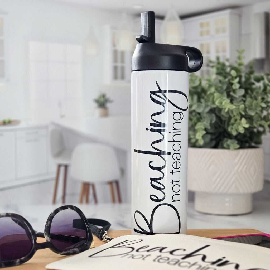 Beaching Not Teaching Water Bottle for Teacher Drinkware La Vie Bien Beaching Not Teaching Water Bottle for Teacher