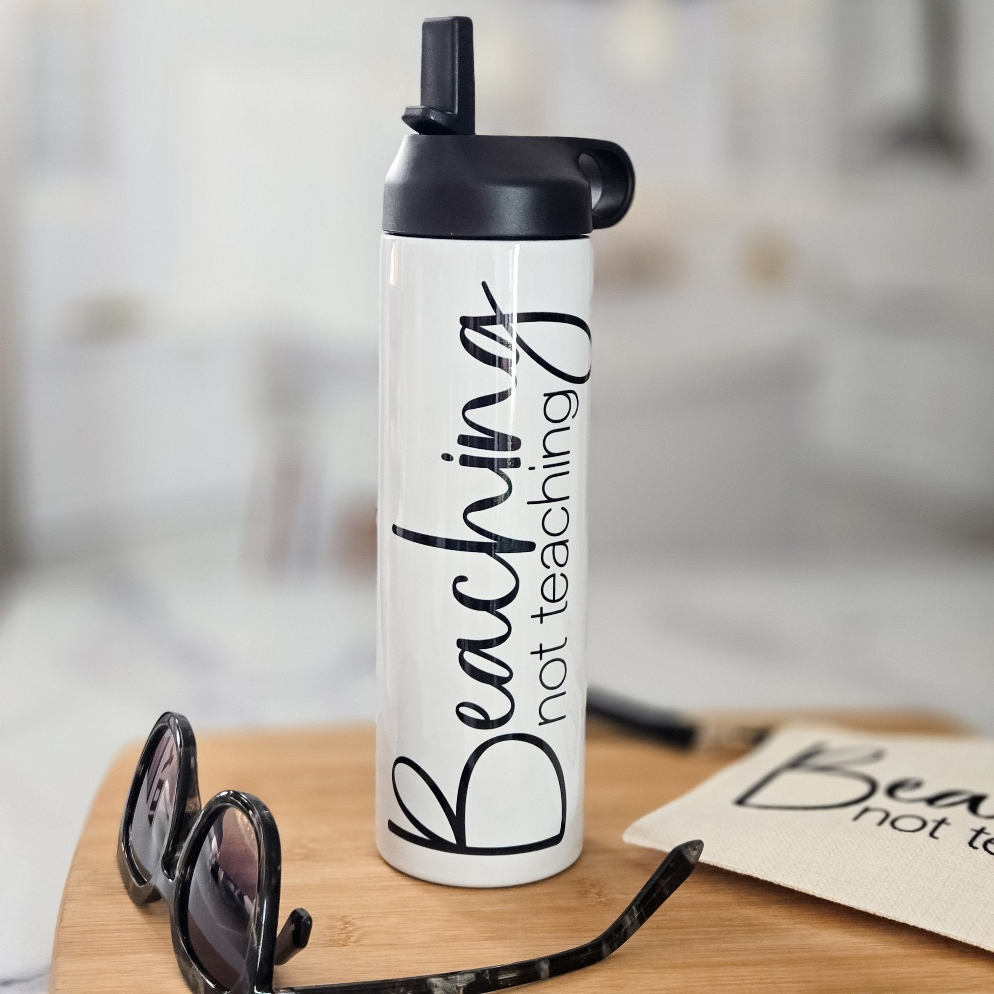 Beaching Not Teaching Water Bottle for Teacher Drinkware La Vie Bien Beaching Not Teaching Water Bottle for Teacher