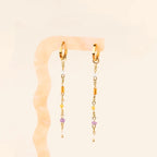 Bead Chain Huggie Hoop Charms by Oh Clementine