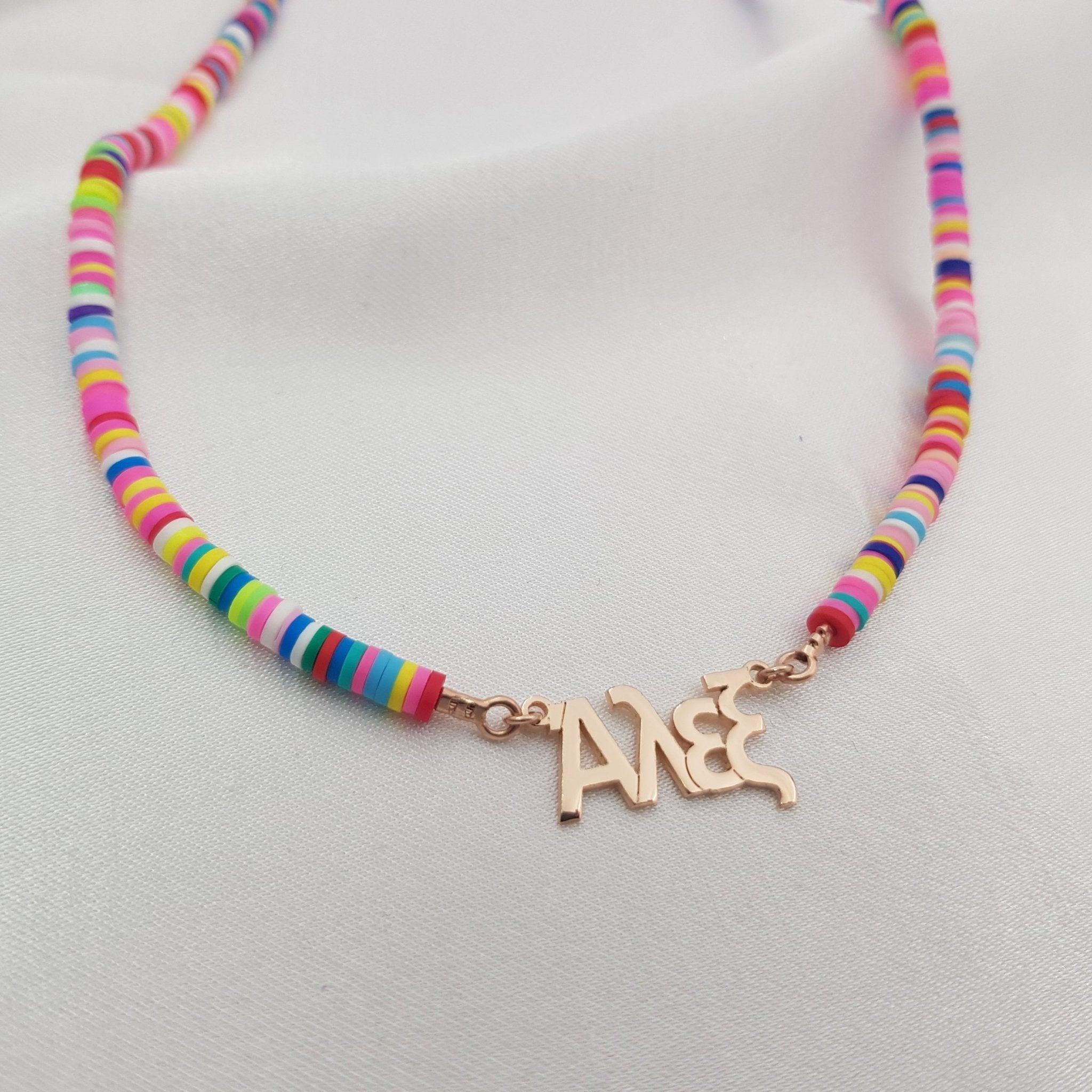 Bead Greek Name Necklace