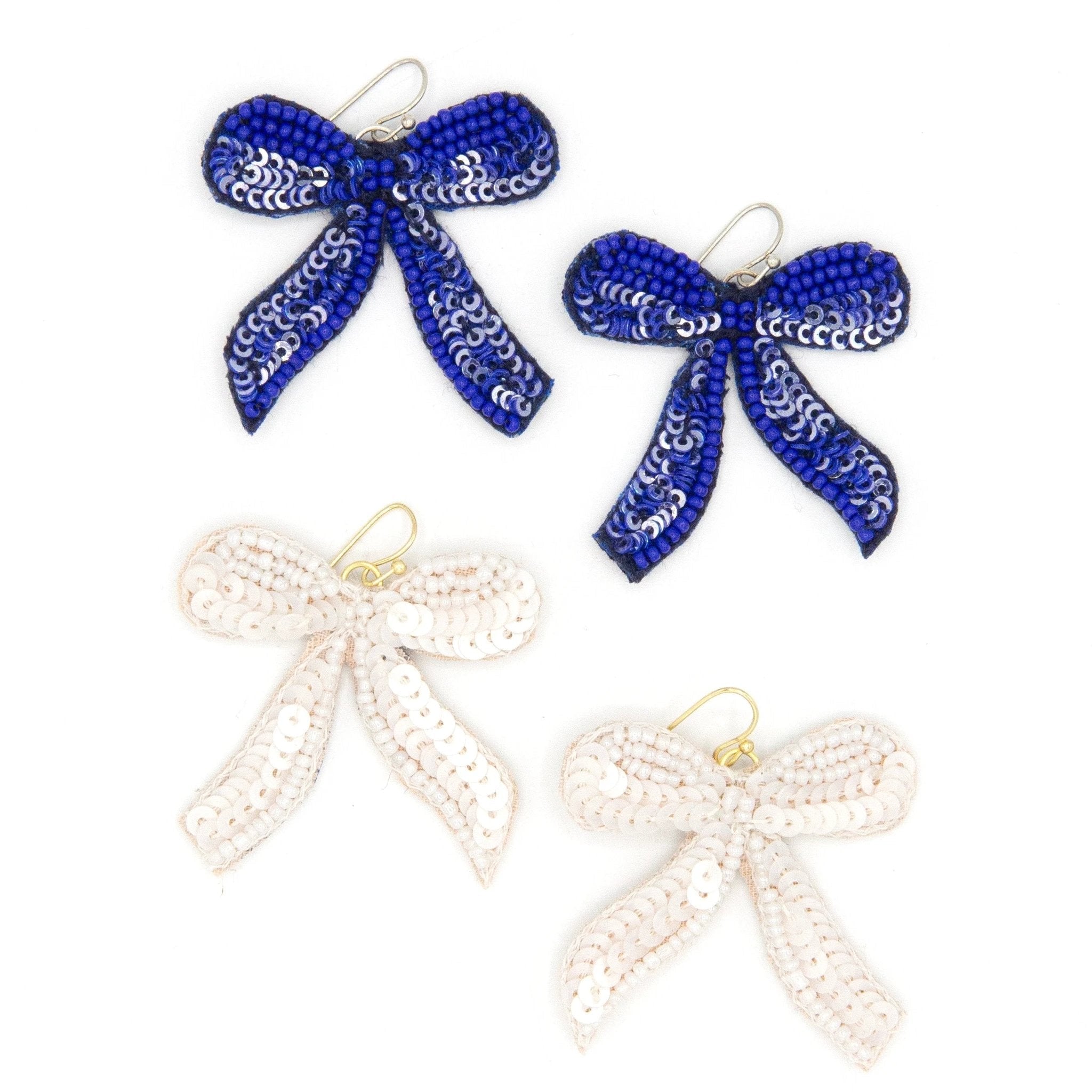 Beaded Bow Earrings by Fair Anita
