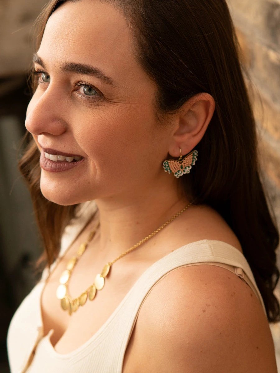 Beaded Butterfly Earrings by Fair Anita